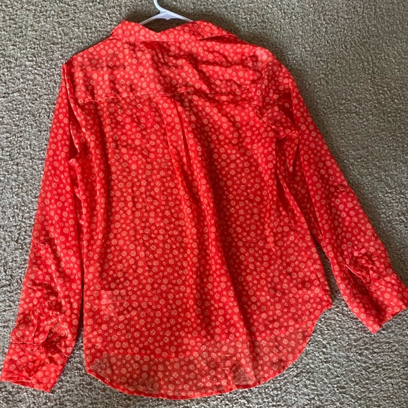 Maurices Orange Women’s Button Down Shirt - Picture 2 of 3